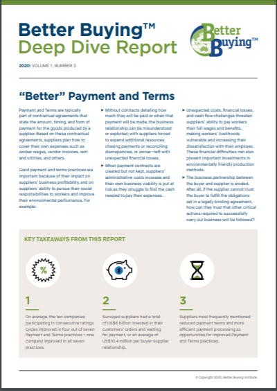 “Better” Payment and Terms