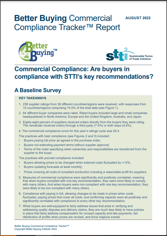 Better Buying Commercial Compliance TrackerTM