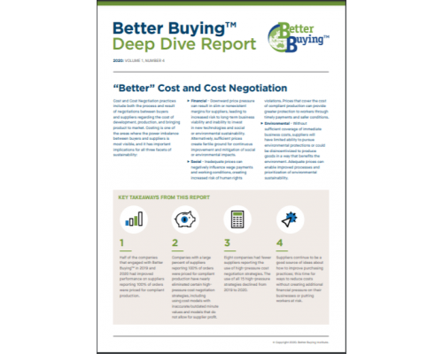 “Better” Cost and Cost Negotiation
